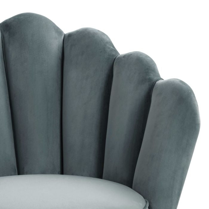 Norfolk Luxury Ovala Light Blue Scalloped Chair