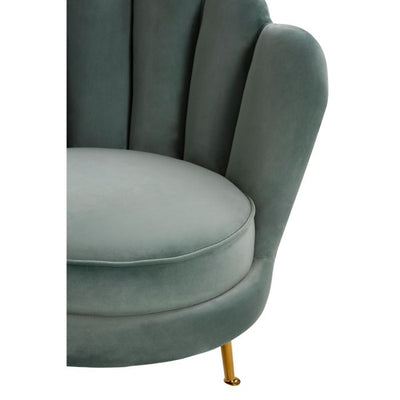 Norfolk Luxury Ovala Light Blue Scalloped Chair