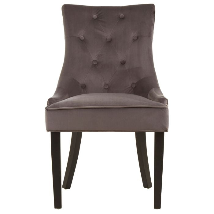 Norfolk Luxury Daxton Grey Buttoned Dining Chair