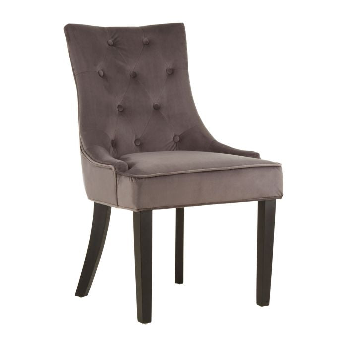 Norfolk Luxury Daxton Grey Buttoned Dining Chair