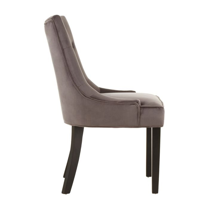 Norfolk Luxury Daxton Grey Buttoned Dining Chair