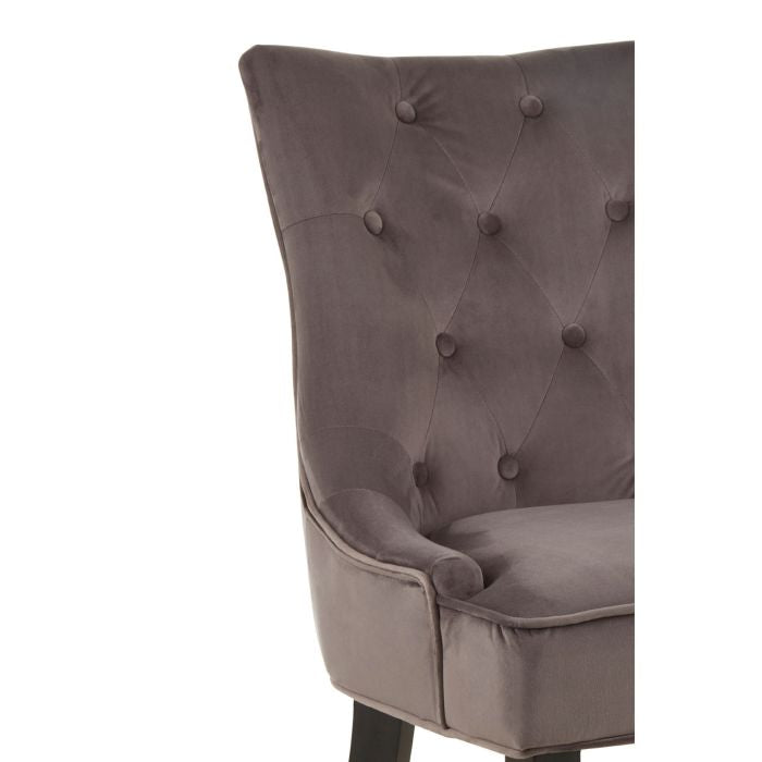 Norfolk Luxury Daxton Grey Buttoned Dining Chair