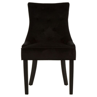 Norfolk Luxury Daxton Black Velvet Buttoned Dining Chair