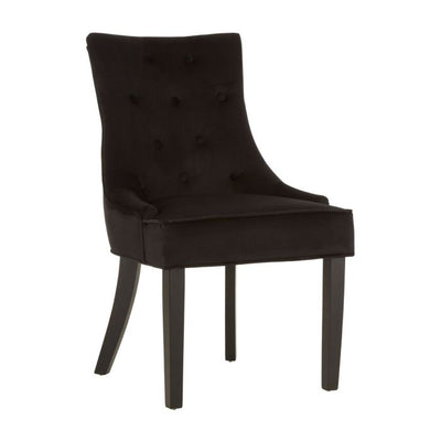 Norfolk Luxury Daxton Black Velvet Buttoned Dining Chair