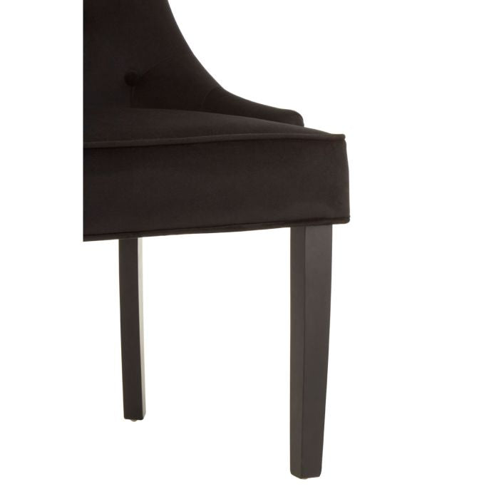 Norfolk Luxury Daxton Black Velvet Buttoned Dining Chair