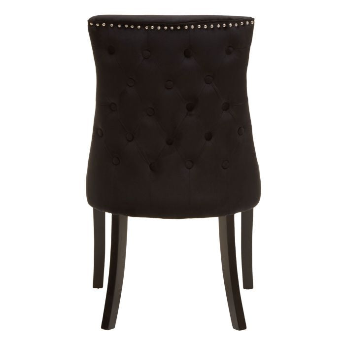 Norfolk Luxury Kensington Townhouse Black Velvet Dining Chair