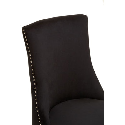 Norfolk Luxury Kensington Townhouse Black Velvet Dining Chair