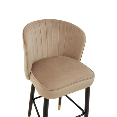 Norfolk Luxury Vieste Mink Velvet Bar Chair