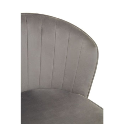 Norfolk Luxury Vieste Grey Velvet Bar Chair