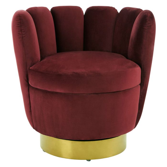 Norfolk Luxury Beauty Occasional Wine Velvet Chair