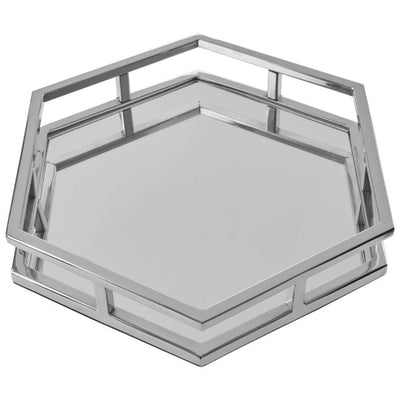 Norfolk Luxury Silver Finish Hexagonal Tray