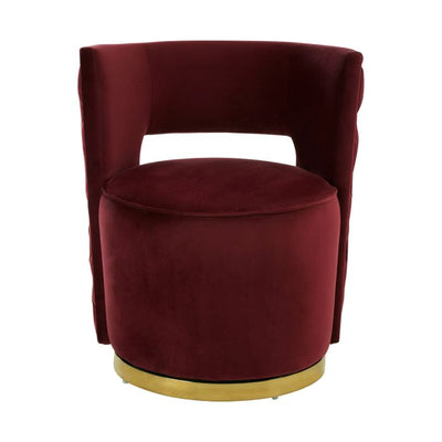 Norfolk Luxury Bola Wine Velvet Chair