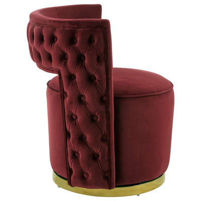 Norfolk Luxury Bola Wine Velvet Chair