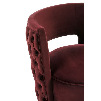 Norfolk Luxury Bola Wine Velvet Chair