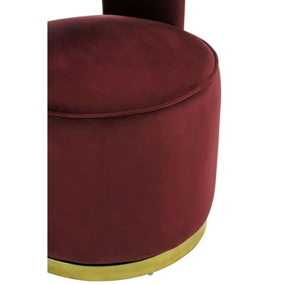 Norfolk Luxury Bola Wine Velvet Chair