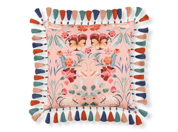 BONITA CUSHION BY TEMPERLEY LONDON X ROMO IN CHATEAU ROSE