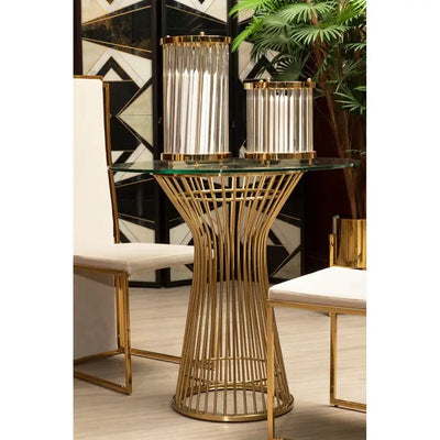 Norfolk Luxury Elle Large Gold Finish Candle Holder