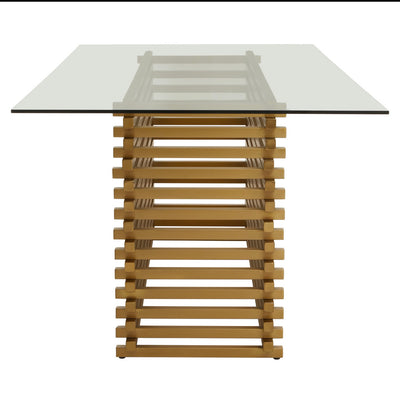 Norfolk Luxury Matte Gold Dining Table