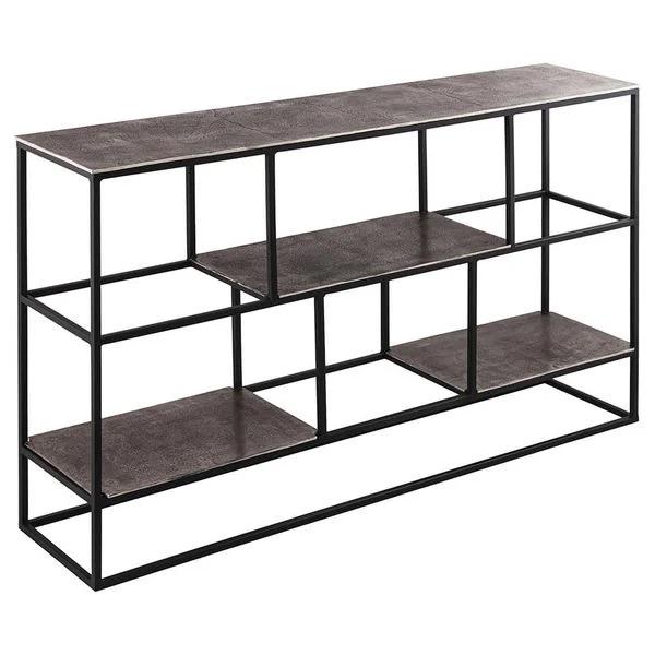 Farrah Collection Silver Multi Shelf Unit