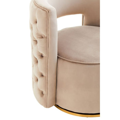 Norfolk Luxury Mink Velvet Swivel Chair