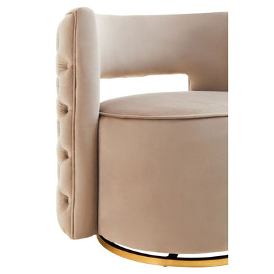 Norfolk Luxury Mink Velvet Swivel Chair