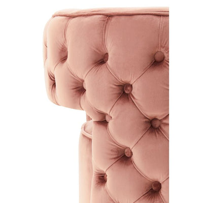 Norfolk Luxury Pink Velvet Swivel Chair