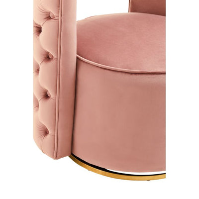 Norfolk Luxury Pink Velvet Swivel Chair