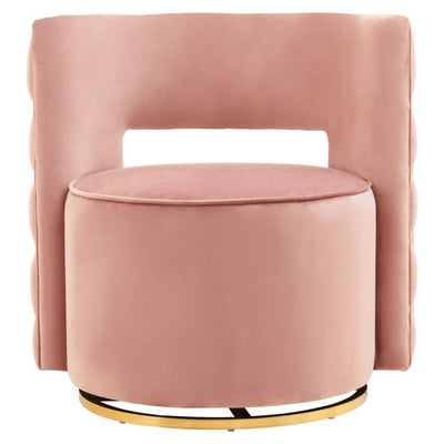 Norfolk Luxury Pink Velvet Swivel Chair